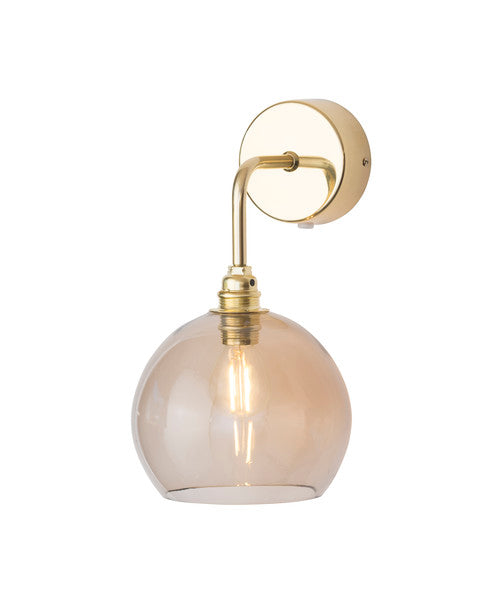 Rowan wall lamp, Pool Blue / Silver, ø15.5 cm