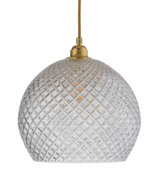 Pakabinamas šviestuvas Rowan L Small Check Gold, Ø28 cm