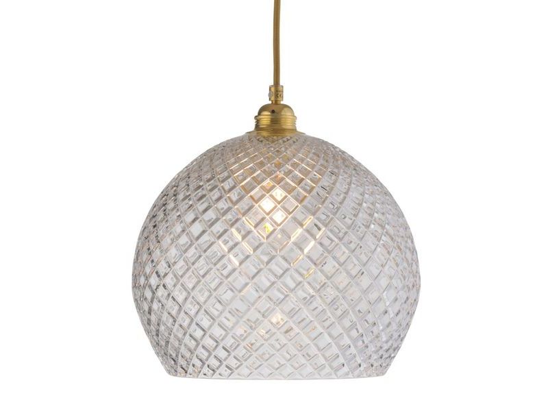Pakabinamas šviestuvas Rowan L Small Check Gold, Ø28 cm