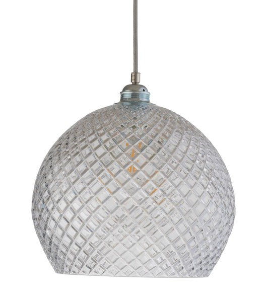 Pakabinamas šviestuvas Rowan L Small Check Silver, Ø28 cm