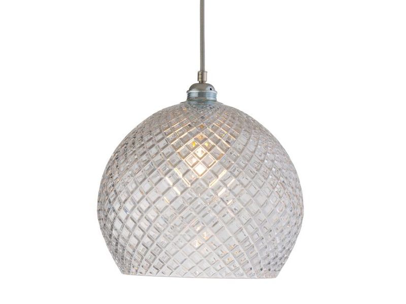 Pakabinamas šviestuvas Rowan L Small Check Silver, Ø28 cm