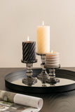 Žvakidė Glass Art small Black, H9 cm