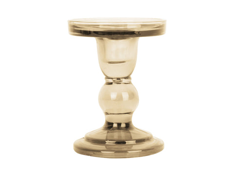 Žvakidė Glass Art medium Sand brown, H11.5 cm