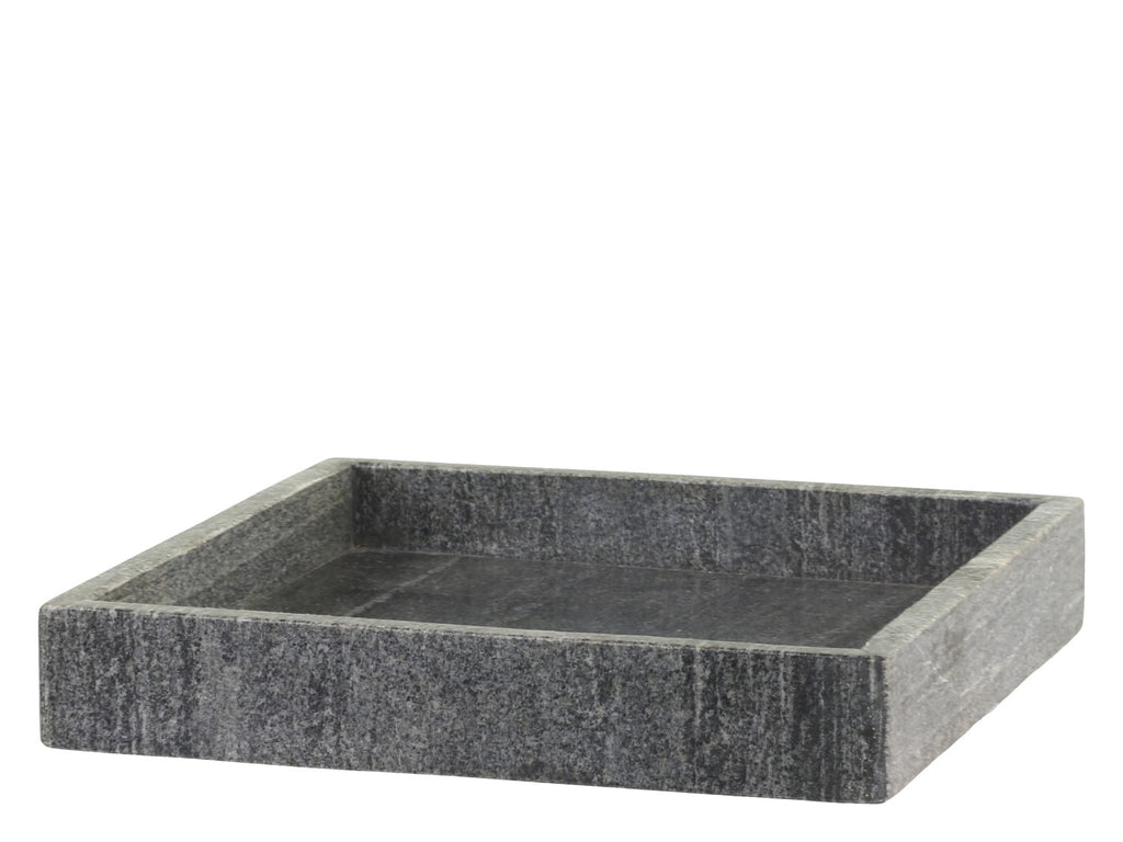 Morlaix Marble Grey marble tray, 30 x 30 cm