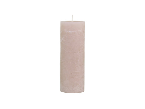 Žvakė Macon Rustic Pillar Dusty Rose, 80 val., H20 cm