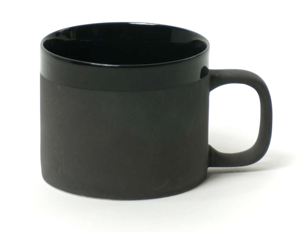 Puodelis Mat Cyl Black, 200 ml