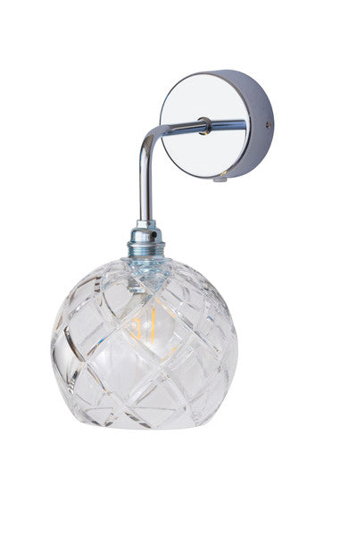 Rowan Crystal S wall lamp, Small Check Gold, ø15.5 cm