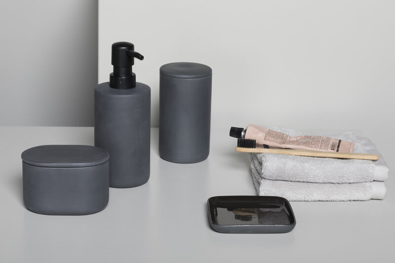Bertrand Lejoly S Dark Grey bathroom container
