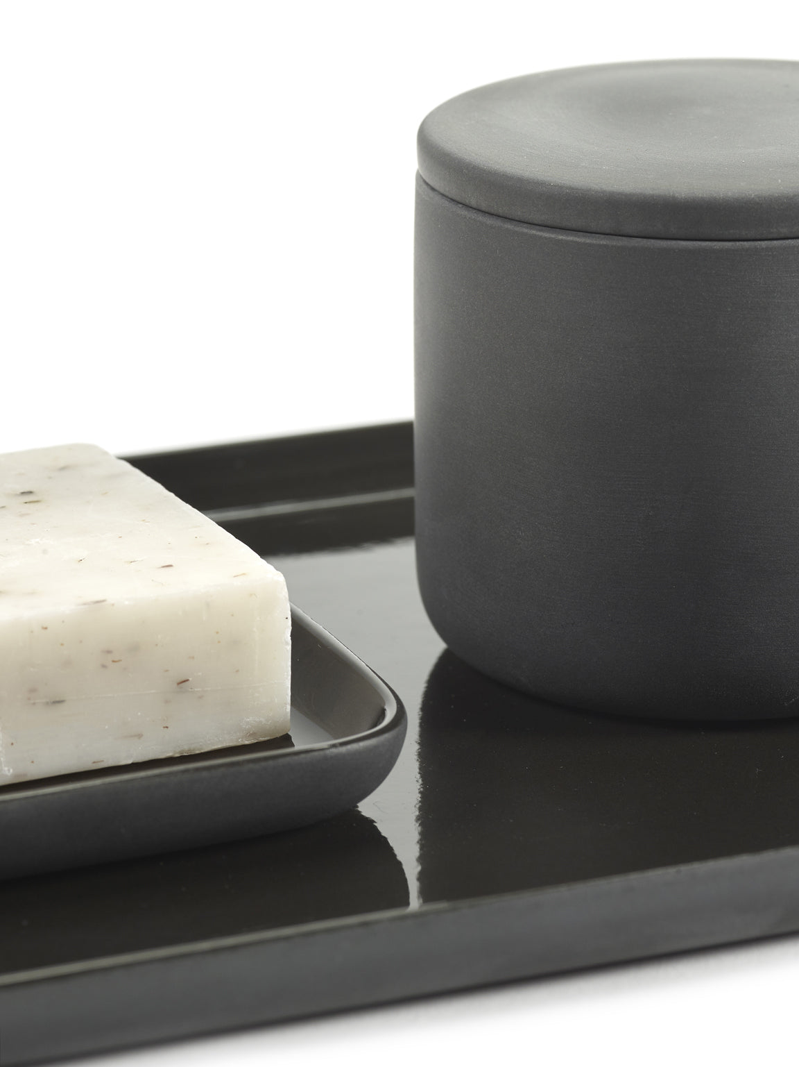Bertrand Lejoly S Dark Grey bathroom container