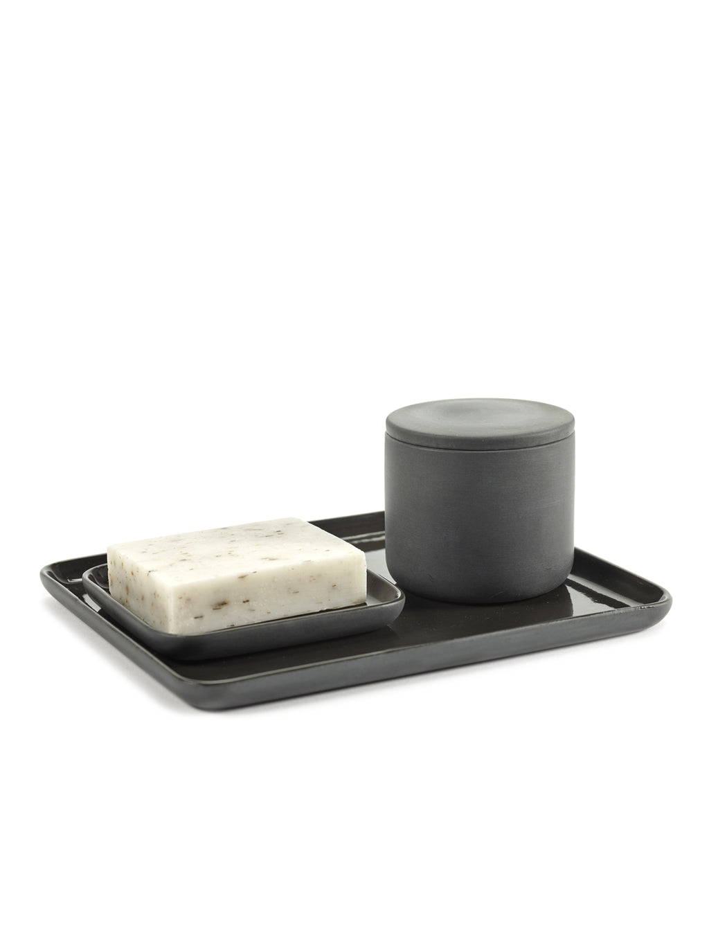 Bertrand Lejoly S Dark Grey bathroom container