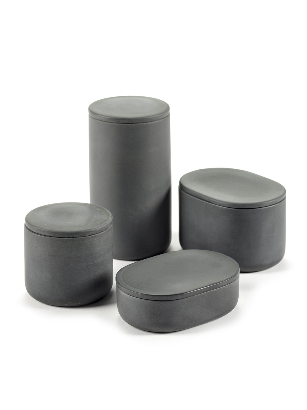 Bertrand Lejoly Oval L Dark Grey bathroom container