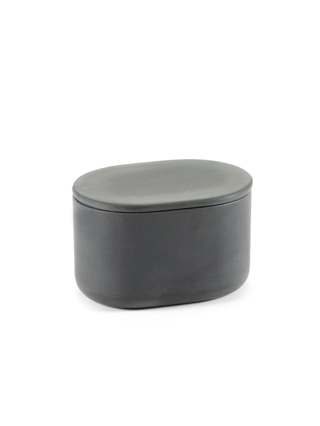 Bertrand Lejoly Oval L Dark Grey bathroom container