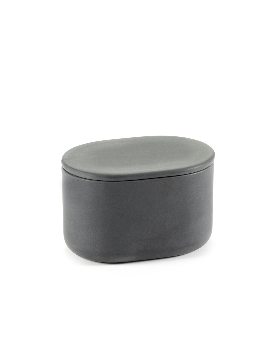 Bertrand Lejoly Oval L Dark Grey bathroom container