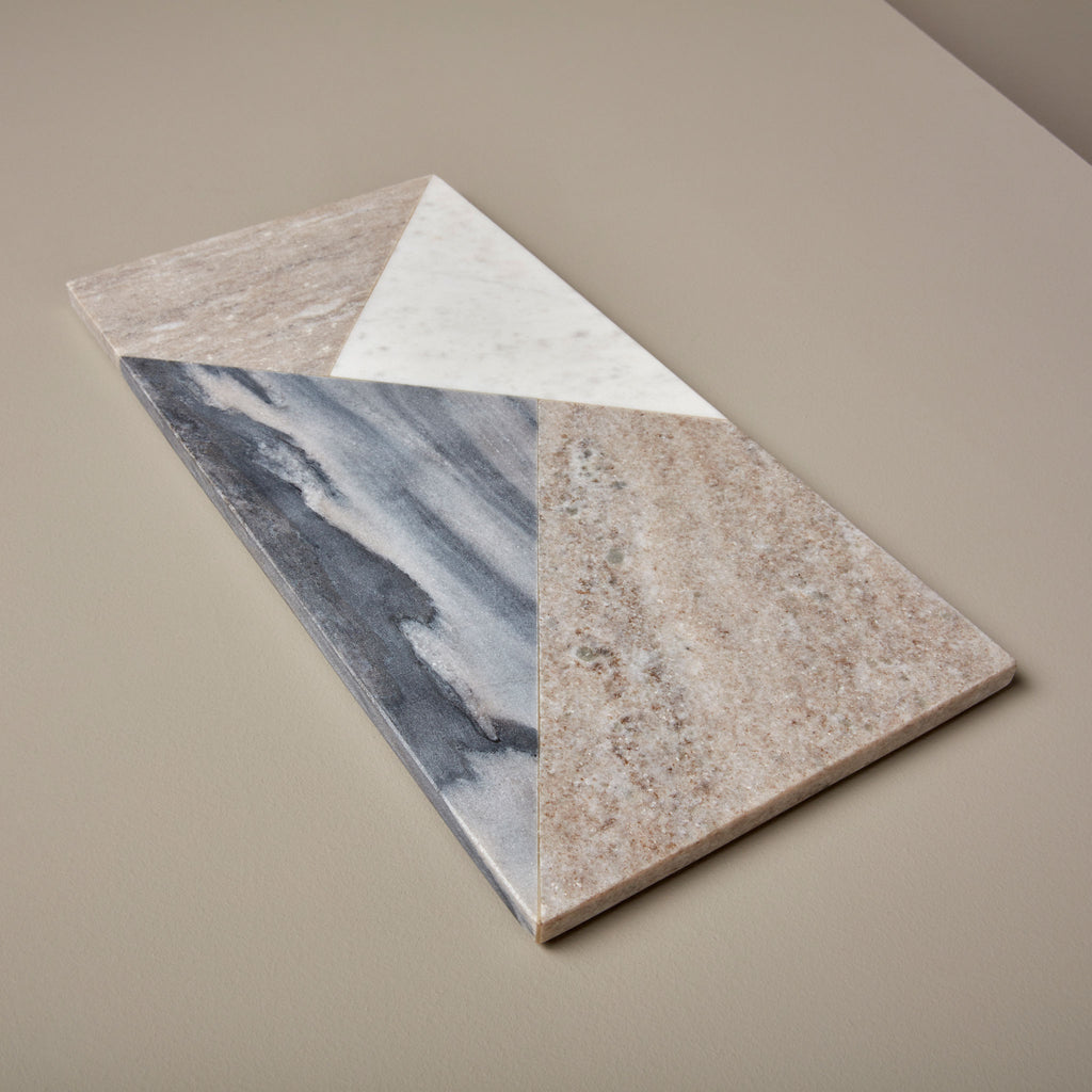 Geometric Marble Rectangular tray