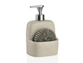 Sand soap dispenser with scourer