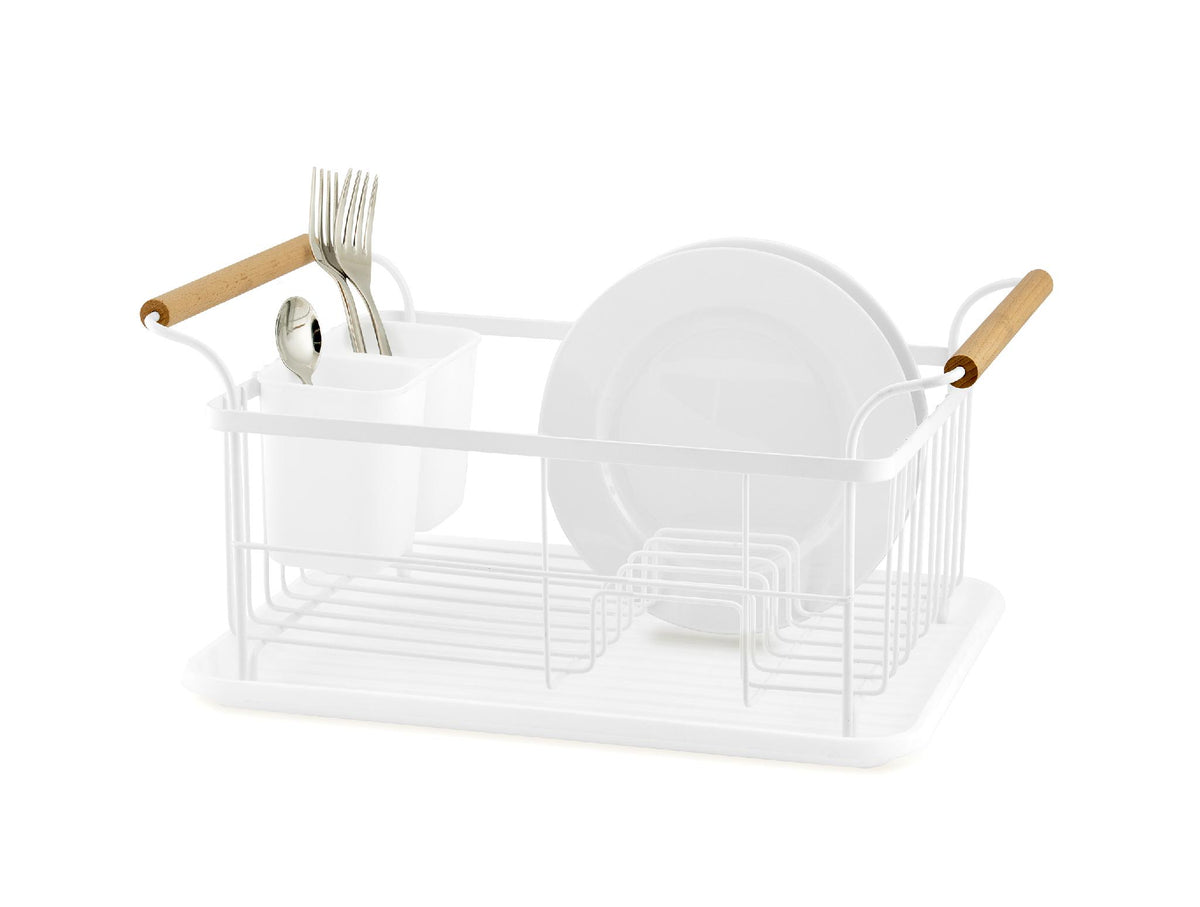 White dish drying rack