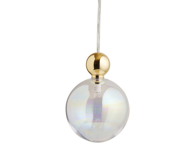 Uva L Chameleon / Gold pendant lamp, Ø10 cm