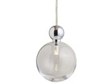 Pakabinamas šviestuvas Uva L Clear / Silver, Ø10 cm