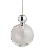 Pakabinamas šviestuvas Uva L Clear / Silver, Ø10 cm