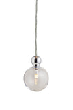 Pakabinamas šviestuvas Uva M Clear / Silver, Ø7 cm