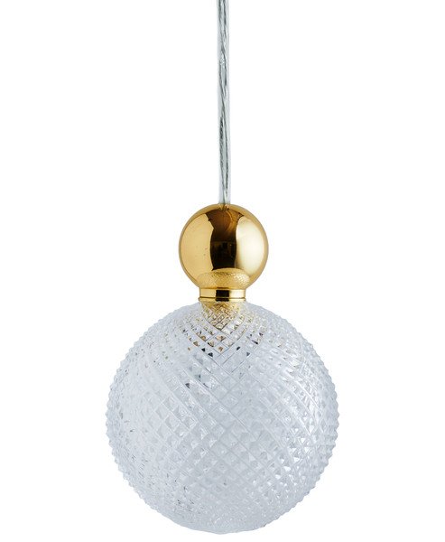 Uva L Crystal Mini Check / Gold pendant lamp, Ø10 cm