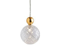 Uva L Crystal Small Check / Gold pendant lamp, Ø10 cm