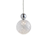 Pakabinamas šviestuvas Uva L Crystal Small Check / Silver, Ø 10cm