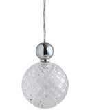 Pakabinamas šviestuvas Uva L Crystal Small Check / Silver, Ø 10cm