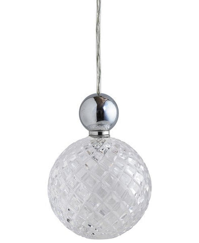 Pakabinamas šviestuvas Uva L Crystal Small Check / Silver, Ø 10cm