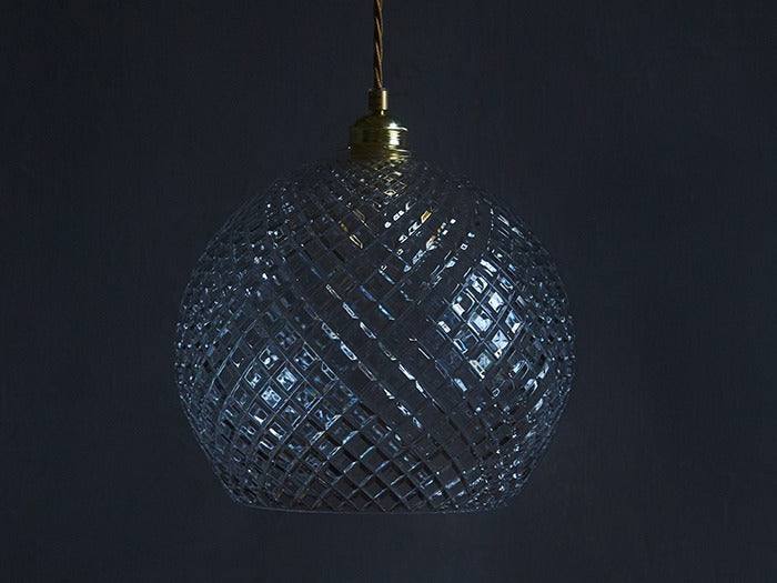 Pakabinamas šviestuvas Rowan L Small Check Silver, Ø28 cm