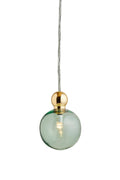 Uva M Forest Green / Gold pendant lamp, Ø7 cm