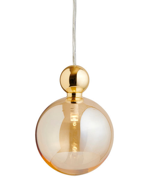 Pakabinamas šviestuvas Uva L Golden Smoke / Gold, Ø10 cm