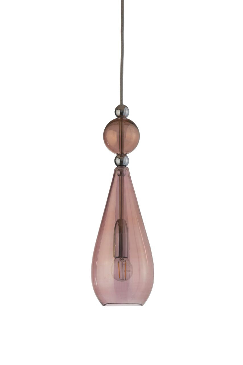 Smykke Obsidian / Silver pendant lamp, Ø12.5 cm