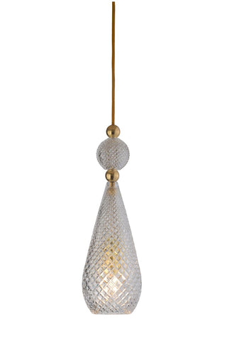 Pakabinamas šviestuvas Smykke Crystal / Gold, Ø12.5 cm