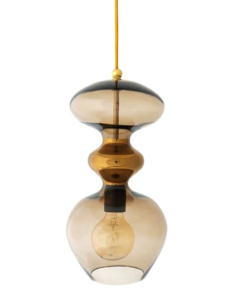 Pakabinamas šviestuvas Futura Chestnut Brown / Gold, H37 cm