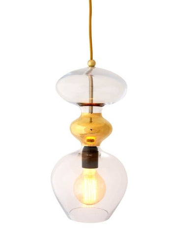 Pakabinamas šviestuvas Futura Clear / Gold, H37 cm
