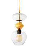 Pakabinamas šviestuvas Futura Clear / Gold, H37 cm