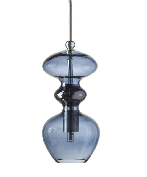 Pakabinamas šviestuvas Futura Deep Blue / Silver, H24 cm