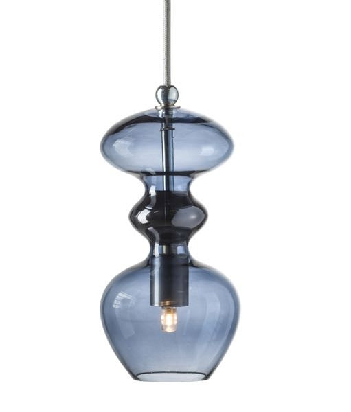 Pakabinamas šviestuvas Futura Deep Blue / Silver, H24 cm