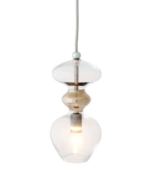 Futura pendant lamp, Clear / Platinum, H24 cm