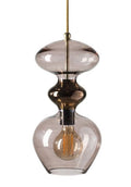Futura pendant lamp, Obsidian / Gold, H37 cm