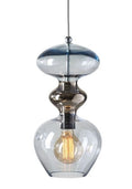Futura pendant lamp, Topaz Blue / Platinum, H37 cm