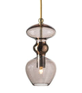 Futura pendant lamp, Obsidian / Gold, H24 cm