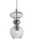 Futura pendant lamp, Topaz Blue / Platinum, H24 cm