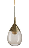 Pakabinamas šviestuvas Lute M Chestnut Brown / Gold, H49 cm