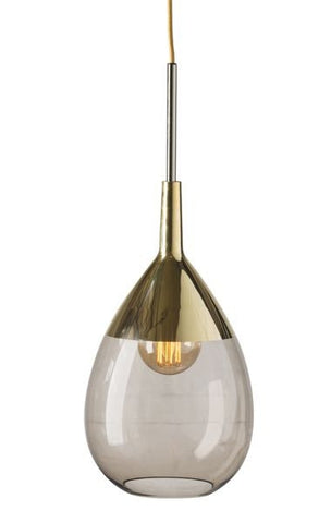 Pakabinamas šviestuvas Lute M Chestnut Brown / Gold, H49 cm