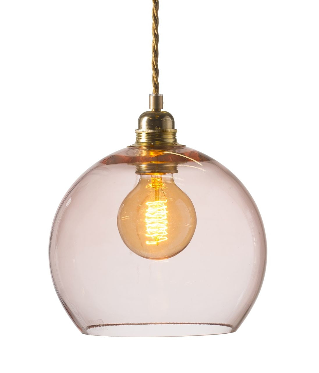 Rowan L pendant lamp, Bright Coral Gold, Ø28 cm