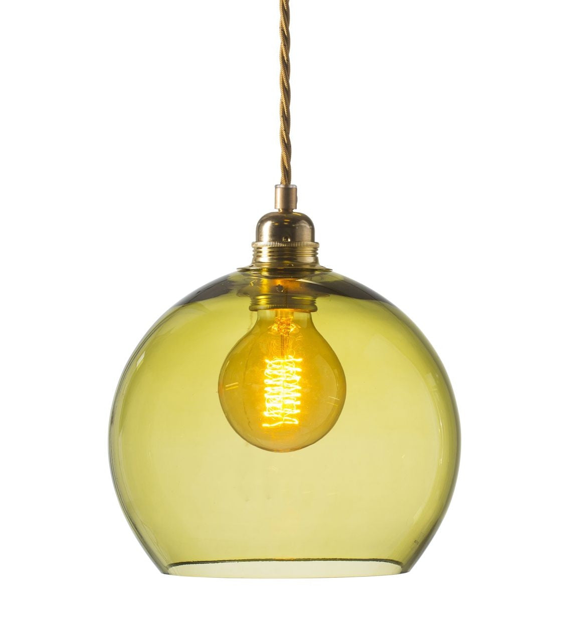 Rowan Olive Gold pendant lamp, Ø22 cm