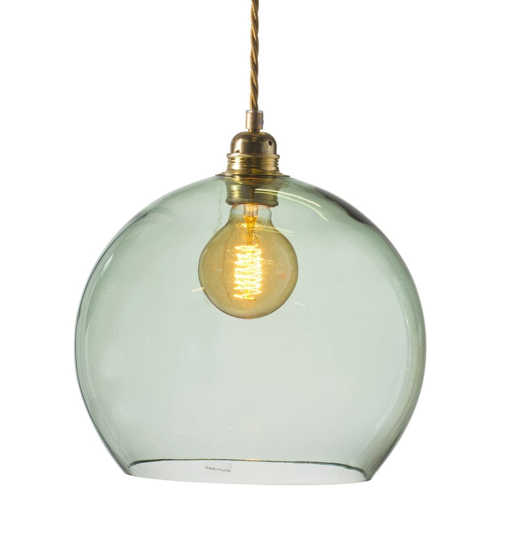 Rowan L Forest Green Gold pendant lamp, Ø28 cm