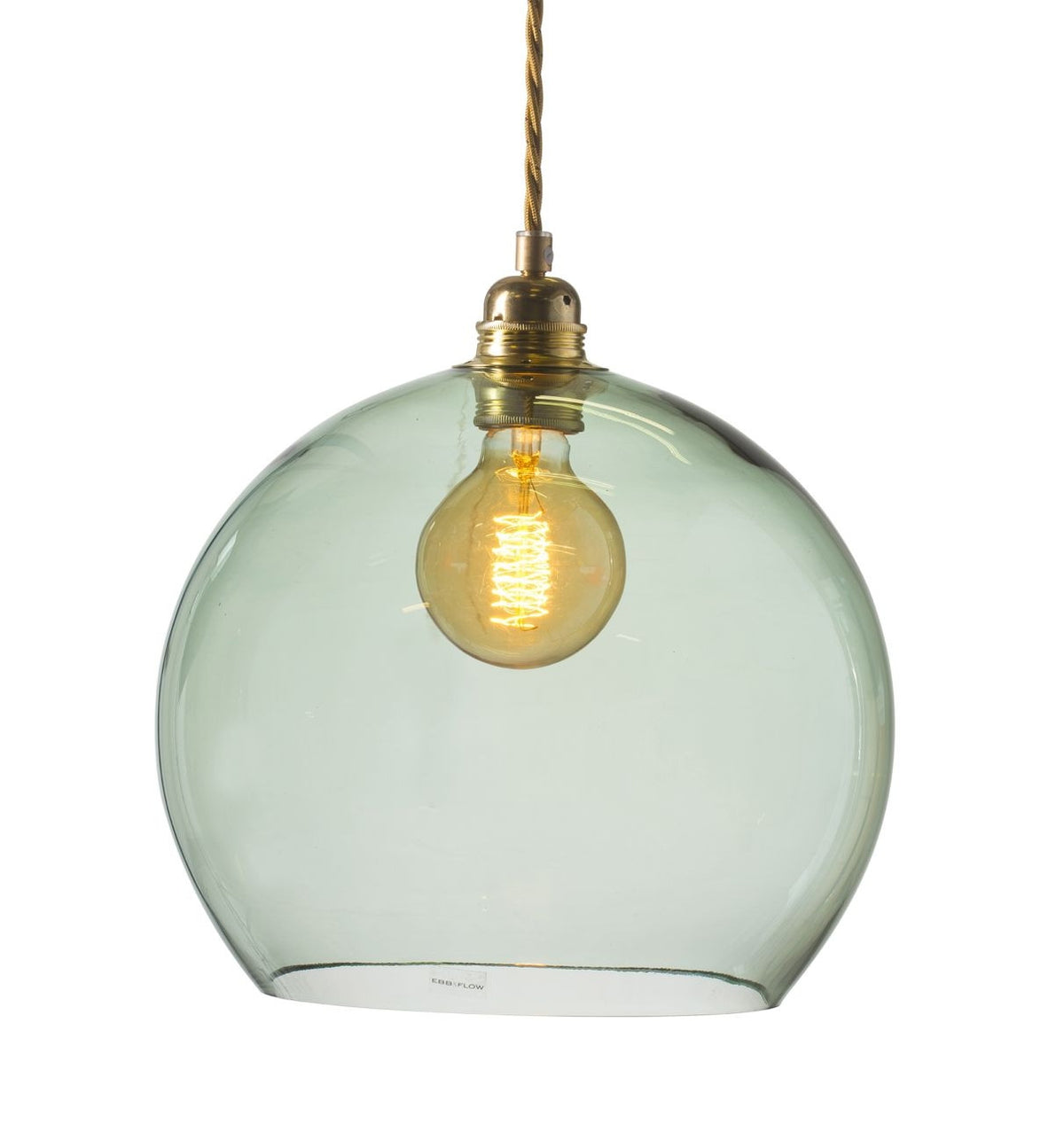 Rowan L Forest Green Gold pendant lamp, Ø28 cm